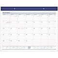2024-2025 AT-A-GLANCE® Academic Standard Monthly Desk Pad Calendar, 21-3/4" x 17", Blue/Red, July to June 1 thumbnail image