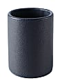 Realspace™ Executive Leatherette Pencil Cup, 4 1/2"H x 3 1/2"W x 3 1/2"D, Navy