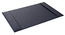 Realspace™ Executive Leatherette Desk Pad, 13"H x 20"W x 1/4"D, Navy