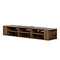 South Shore City Life Wall-Mounted Media Console For TVs Up To 66", 11-1/2"H x 68-1/4"W x 16-1/4"D, Natural Walnut 1 thumbnail image