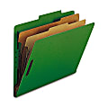 Nature Saver 2-Divider Classification Folders, Letter Size, Green, Box Of 10