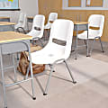 Flash Furniture HERCULES Series Ergonomic Shell Stack Chair, White 1 thumbnail image