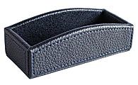 Realspace™ Executive Leatherette Business Card Holder, 1 1/2"H x 4 1/4"W x 2"D, Navy