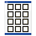 Avery® Printable Labels With Sure Feed® Technology, S00-ETE, Square, 2" x 2", Glossy White With Preprinted Black/Gold Vein Border, Pack Of 120 1 thumbnail image
