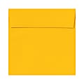 LUX Square Envelopes, 5 1/2" x 5 1/2", Peel & Press Closure, Sunflower Yellow, Pack Of 50