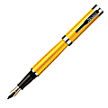 Conklin® Herringbone Fountain Pen, Medium Point, Yellow Barrel, Assorted Ink 1 thumbnail image
