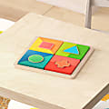 Flash Furniture Bright Beginnings Commercial Birch Plywood STEM Geometric Shape Building Puzzle Board, Grades Pre-K To 4, Beech 1 thumbnail image