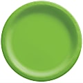 Amscan Round Paper Plates, Kiwi Green, 10”, 50 Plates Per Pack, Case Of 2 Packs 1 thumbnail image