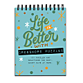 TF Publishing Crossword Puzzle Pad Books, Life Is Better, Set Of 2 Books