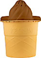 Nostalgia 4-Quart Swirl Cone Ice Cream Maker, Chocolate Brown