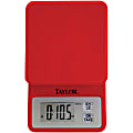 Taylor® Compact Digital Kitchen Scale, 11 Lb, Red