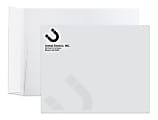 Peel & Seal, White Wove Open End Catalog Mailing Envelopes, Black Ink, Custom 6" x 9", Box Of 500