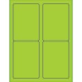 Office Depot® Brand Permanent Labels, LL176GN, Rectangle, 3 1/2" x 5", Fluorescent Green, Case Of 400