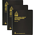 Dome Bookkeeping Record Book - 128 Sheet(s) - Wire Bound - 8.75" x 11.25" Sheet Size - Brown Cover - Recycled - 3 / Bundle