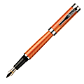 Conklin® Herringbone Fountain Pen, Medium Point, Orange Barrel, Assorted Ink 1 thumbnail image