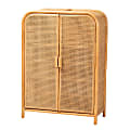 bali & pari Curacao 32"W Modern Bohemian 2-Door Storage Cabinet, Light Honey 1 thumbnail image