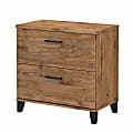 Bush Furniture Somerset 29-3/4"W x 16-3/4"D Lateral 2-Drawer File Cabinet, Fresh Walnut, Standard Delivery