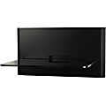OmniMount AV Wall Shelf - 11.9" Height x 22.5" Width x 16.1" Depth - Cable Management - Satin Black - Glass Each 1 thumbnail image