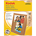 Kodak® Glossy Photo Paper, Letter Size (8 1/2" x 11"), 44 Lb, Pack Of 50 Sheets