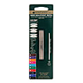 Monteverde® Mini Ballpoint Pen Refills, Medium Point, 0.7 mm, Blue/Black Ink, Pack Of 4