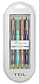 TUL® GL Series Retractable Gel Pens, Medium Point, 0.8 mm, Assorted Barrel Colors, Assorted Metallic Inks, Pack Of 4 Pens