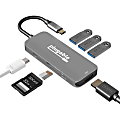 Plugable USB C Hub Multiport Adapter, 7-in-1 Hub Compatible with MacBook Pro, Windows, Chromebook, Dell XPS, Thunderbolt 3 and More - USBC7IN1 1 thumbnail image