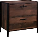 Sauder® Briarbrook Commercial 19"D Lateral 2-Drawer File Cabinet, 29-3/4”H x 32”W x 18-1/2”D, Barrel Oak/Black