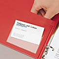 Cardinal® HOLDit!® Business Card Pockets, Side Loading, 3 3/4" x 2 3/8", Pack Of 10 1 thumbnail image