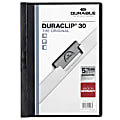 Durable Duraclip® 30 Report Covers, 8 1/2" x 11", Black