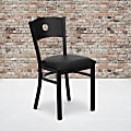 Flash Furniture Circle Back Metal/Vinyl Restaurant Chair, Black