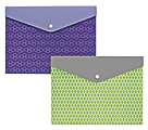 Office Depot® Brand Poly Envelope, With Snap Closure, 9 1/16" x 12 1/4", Assorted Colors