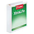 Cardinal® XtraLife™ Locking Slant-D® Ring 3-Ring Binder, 1 1/2" D-Rings, White