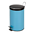 Honey-Can-Do Steel Step Trash Can, 3.2 Gallons, Robin's Egg Blue