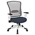 Office Star™ Space Seating Mesh Mid-Back Chair, Cadet/White 1 thumbnail image