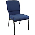 Flash Furniture Advantage Church Chair, Navy/Silver Vein