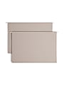 Smead® TUFF® Hanging Box Bottom Folder with Easy Slide? Tab, 2" Expansion, Legal Size, Steel Gray, Box of 18