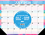 2026-2027 Willow Creek Press Academic Monthly Desk Pad Calendar, 17" x 22", Watercolor Stripe, July To June, Total Qty 1 1 thumbnail image