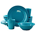 Gibson Home Carlton 12-Piece Dinnerware Set, Blue