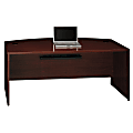 Bush Business Furniture Quantum Bow Front Desk, 72"W, Harvest Cherry, Standard Delivery