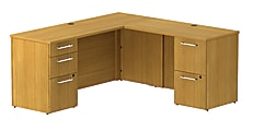 BBF 300 Series Small-Space L-Shaped Desk, 29 1/10"H x 65 3/5"W x 63 2/5"D, Modern Cherry, Standard Delivery Service