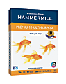 Hammermill® Premium Multi-Use Printer & Copy Paper, 1 Ream, White, Letter (8.5" x 11"), 500 Sheets Per Ream, 20 Lb, 92 Brightness 1 thumbnail image