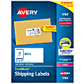 Avery® TrueBlock® Shipping Labels With Sure Feed® Technology, 5163, Rectangle, 2" x 4", White, Pack Of 1,000