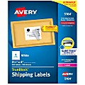 Avery® TrueBlock® White Laser Shipping Labels, 5164, 3 1/3" x 4", Pack Of 600