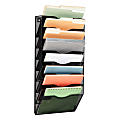 Mind Reader 8-Pocket Wall File Organizer, 26-1/4"H x 4"W x 13"D, Black 1 thumbnail image