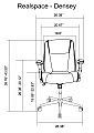 Realspace Densey Bonded Leather Mid Back Managers Chair