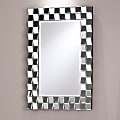 Southern Enterprises Leslie Decorative Rectangular Mirror, 35 1/2"H x 23 3/4"W x 1 1/2"D, Black