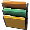 Deflecto Stackable Wall File Pocket, 3 Pack, Smoke 1 thumbnail image