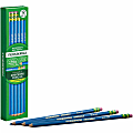 Dixon® Eraser-Tipped Checking Pencils, HB Lead, Blue Lead, Pack Of 12 Pencils