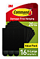 Command X-Large Picture Hanging Strips, 16 Black Adhesive Strip Pairs (32 Strips), Damage Free Hanging Picture Hangers, No Tools Wall Hanging Strips 1 thumbnail image