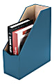 Realspace® Azura Vegan Leather Magazine File Holder, 12-5/8"H x 4"W x 10-1/4"D, Blue 1 thumbnail image